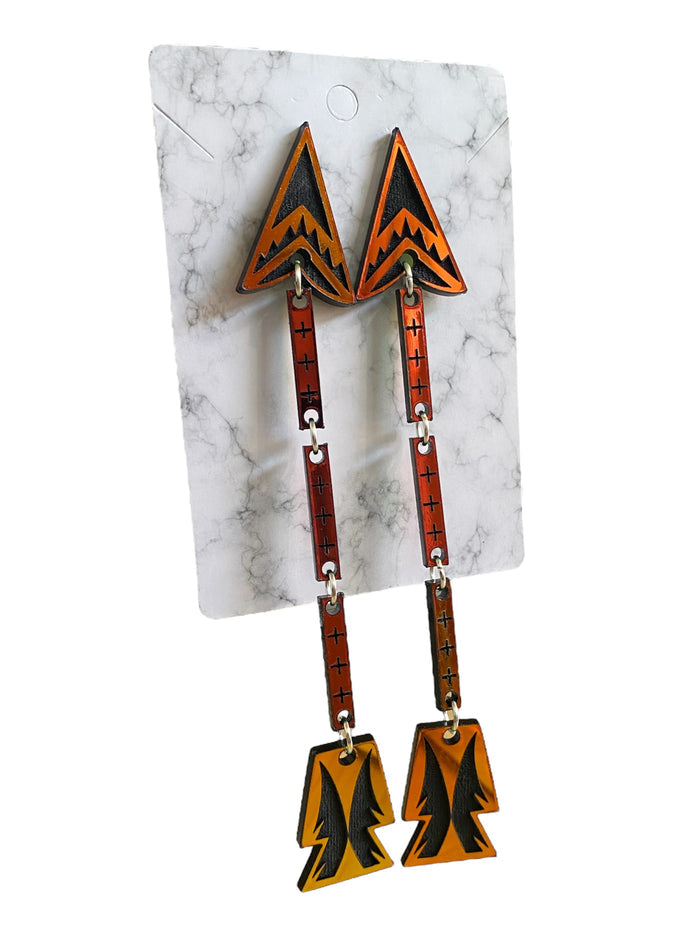 3 Tiered Arrow earrings