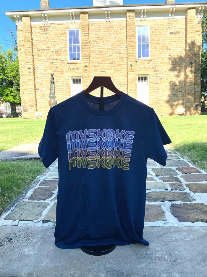 Mvskoke Mvskoke Tshirt in Navy Designed by Joseph Hopkins