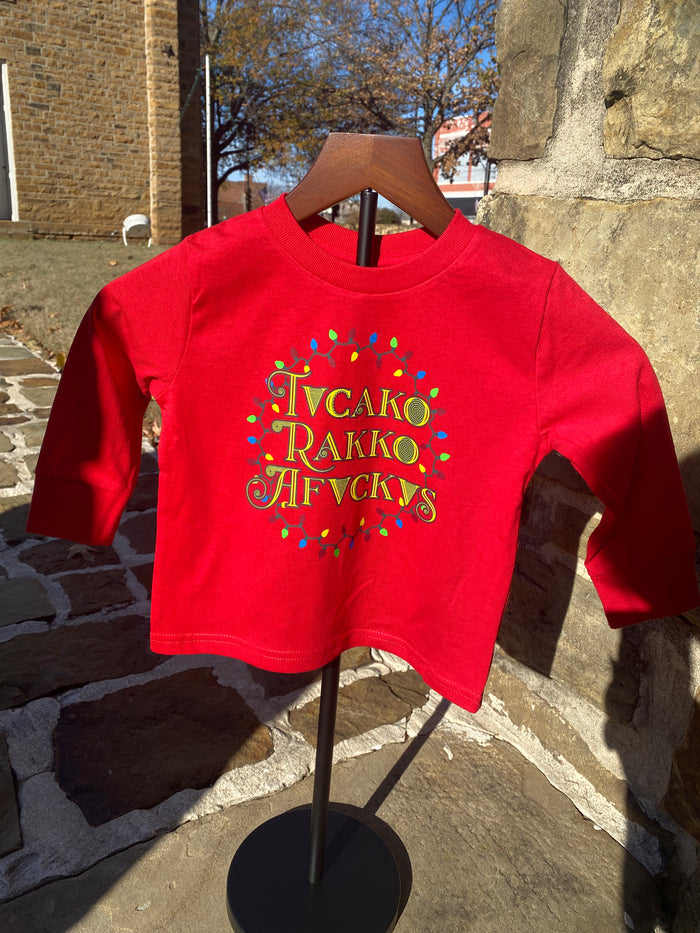 Tvcako Rakko Afvckvs christmas YOUTH long sleeve shirt in RED