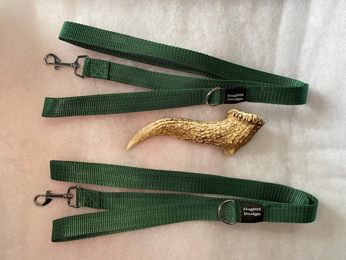 Dogtraining101 Adult Dog Plain Dark Green 1.5m x 25mm Lead