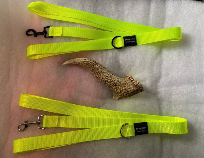 Dogtraining101 Adult Dog Plain Fluro Yellow 1.5m x 25mm Lead