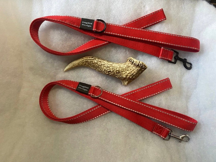 Dogtraining101 Adult Dog Plain Thick Red Reflective 1.5m x 25mm Lead