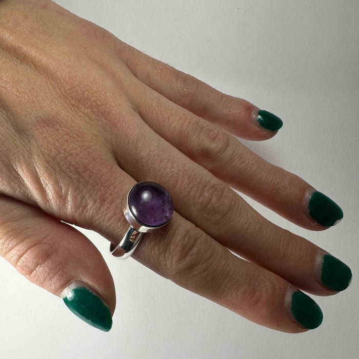 Amethyst Ring - Size 9 - Smokin Resin Company