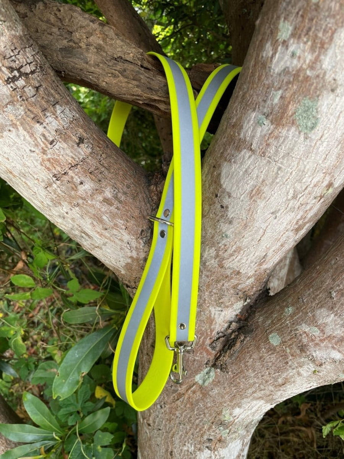 Dogtraining101 Black Biothane Reflective Yellow Lead 1.5M