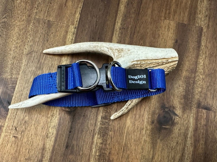 Dogtraining101 Blue - Black Clip Double Up Collar