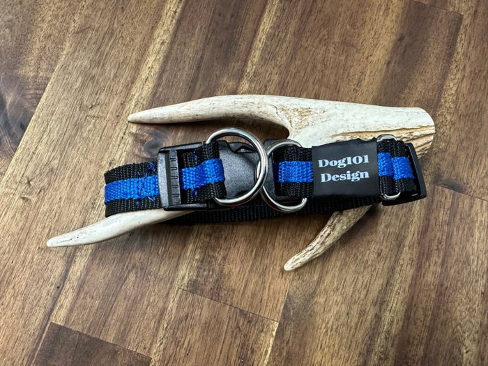 Dogtraining101 Medium Blue/Black - 2 Tone Double Up Collar