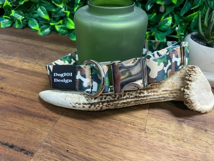 Dogtraining101 Bone Camo Metal Clip Collar