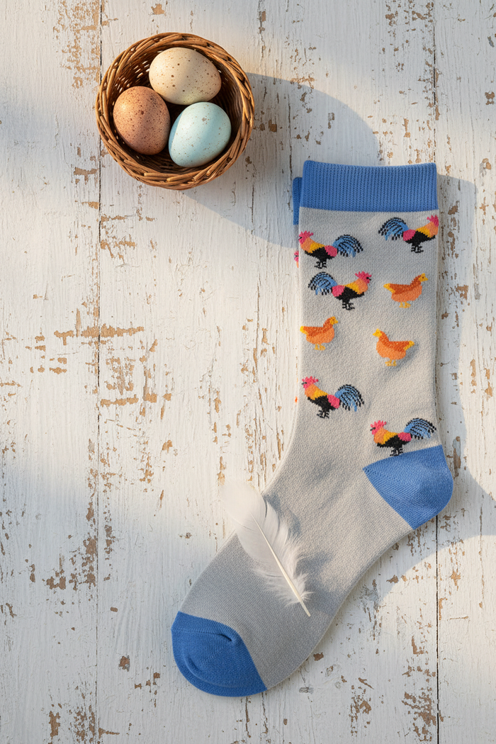 Chicken & Rooster Men's Bamboo Socks
