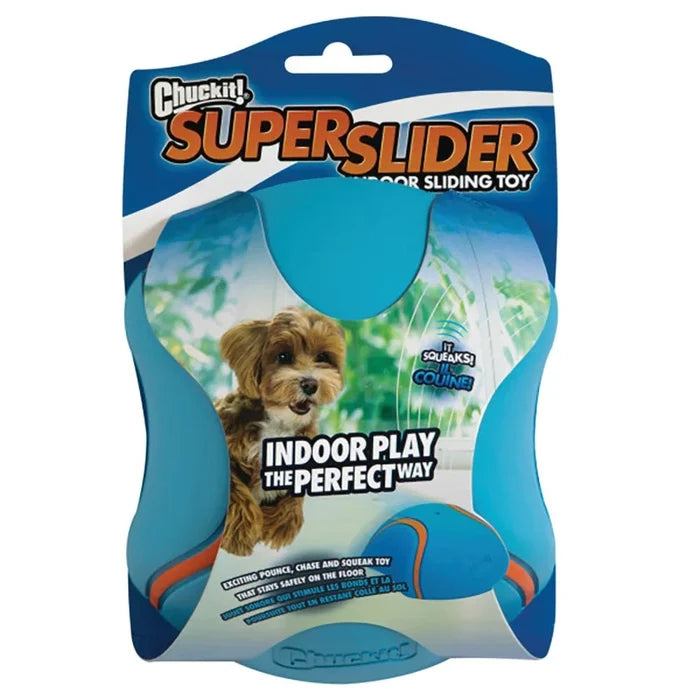 Chuckit CHUCKIT INDOOR SUPER SLIDER DURABLE RUBBER DOME DOG SQUEAKER TOY