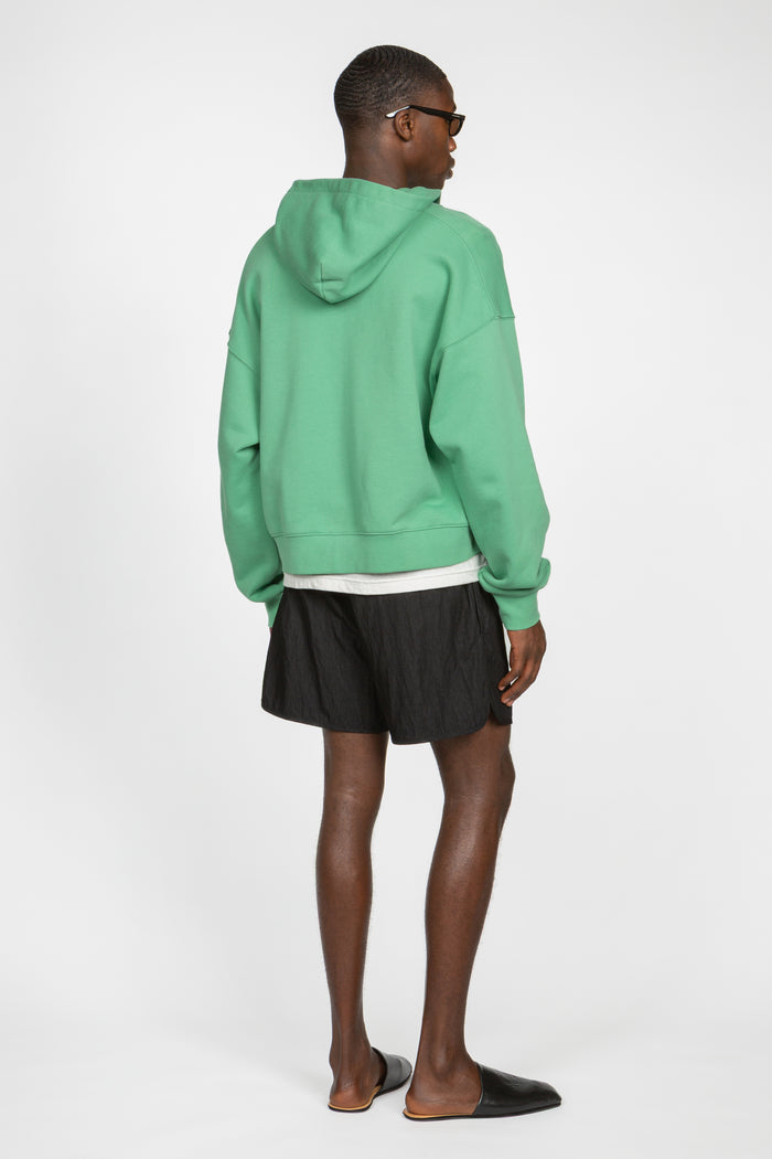 Cropped Hooded Sweatshirt - Sea Green