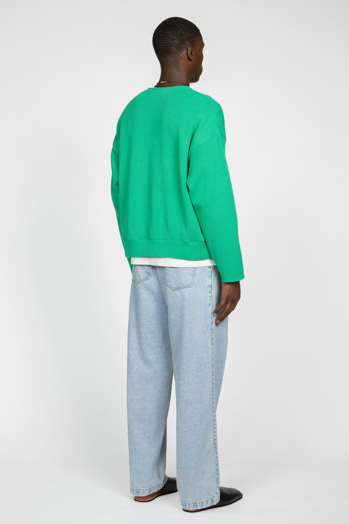 Drop Shoulder Sweater - Aquamarine