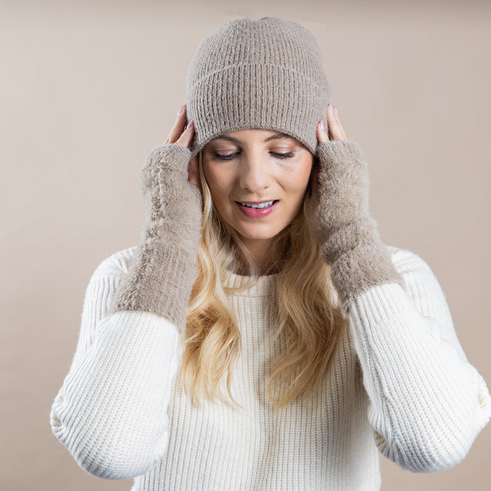Fawn fleece lined hat