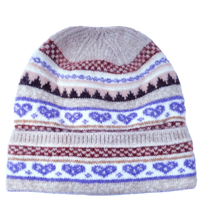 Fawn top Nordic Heart Hat