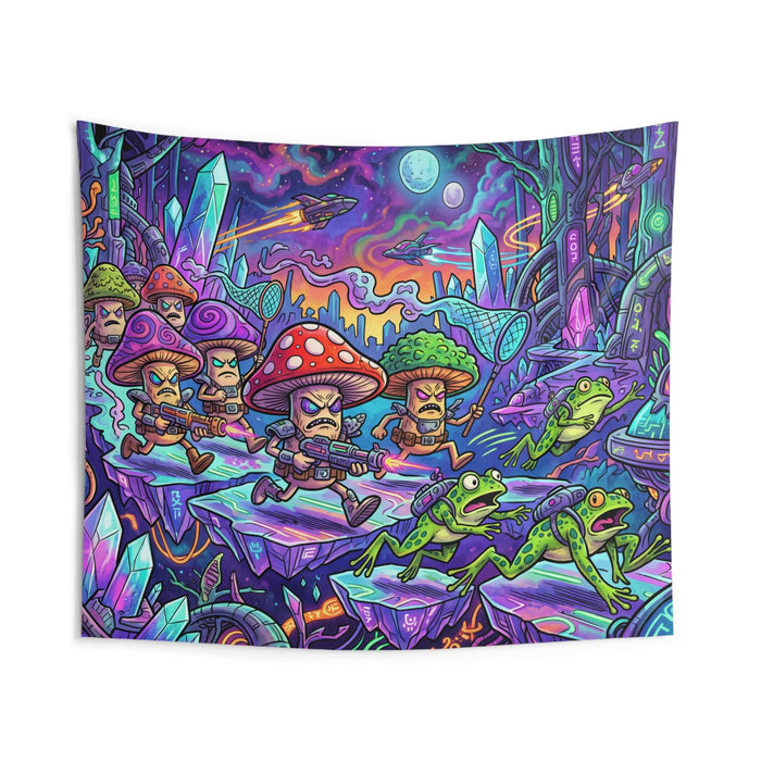 Futuristic Mushroom People Tapestry - Smokin Resin Company