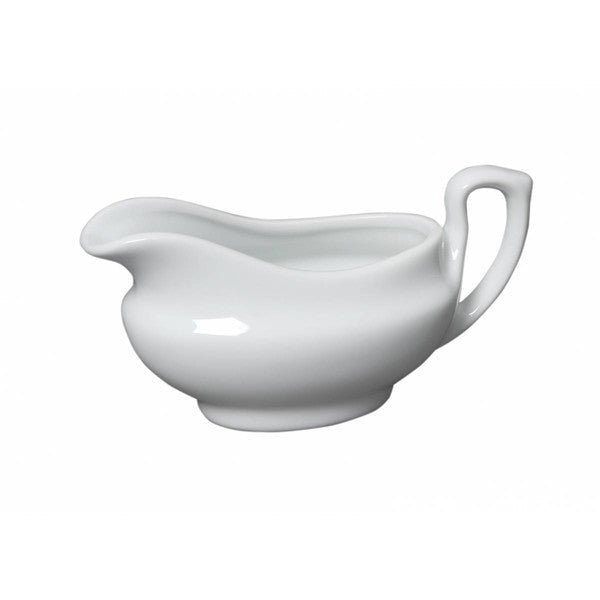 Genware Porcelain Traditional Sauce Boat 14cl / 4.92oz (Box Of 6)