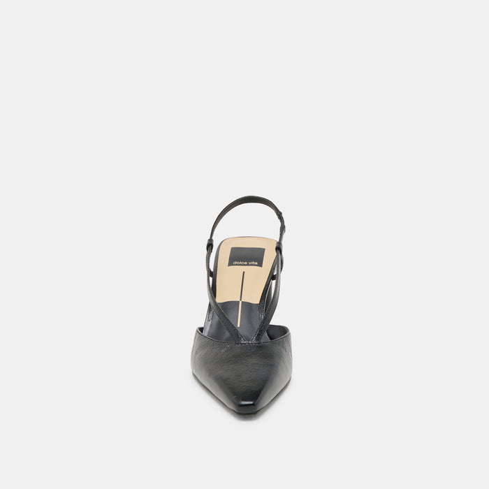 GINAY HEELS BLACK LEATHER