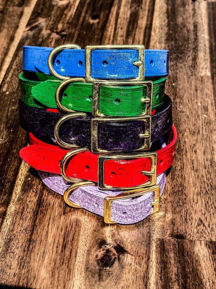 Dogtraining101 Hand Painted Leather - Glitter Lilac