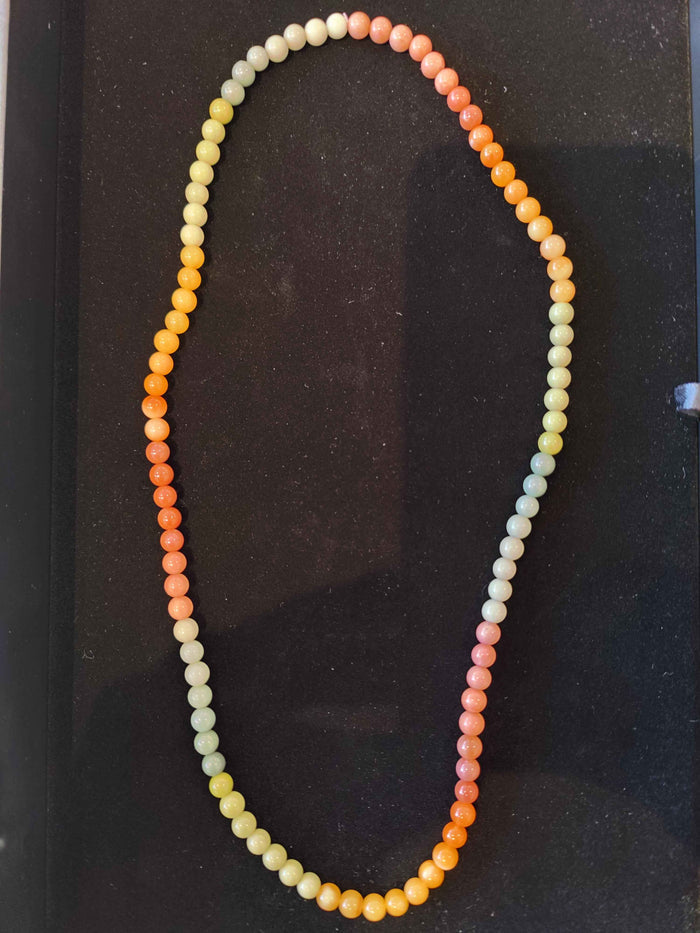 Jasper Multi-Color Round Bead Necklace 24" - Smokin Resin Company