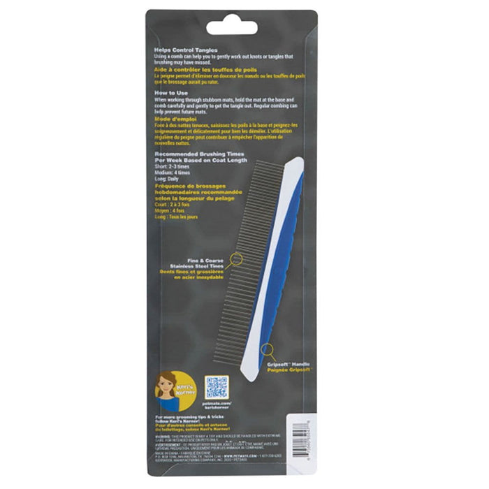 JW JW GripSoft ROTATING COMFORT COMB Fine & Coarse 20cm