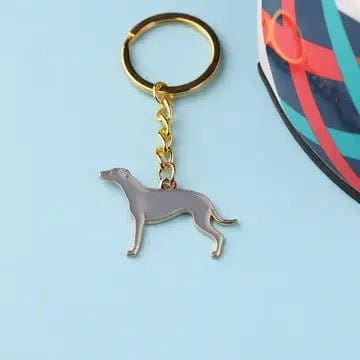 Novelty Keyring - Greyhound - Blue/Light Grey
