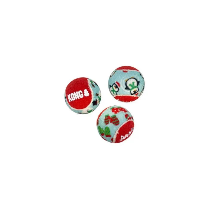 Kong KONG Christmas Air Squeaker Balls Medium Dog Toy 6 Pack***