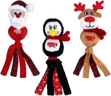 Kong KONG Holiday Wubba Santa-Penguin-Reindeer