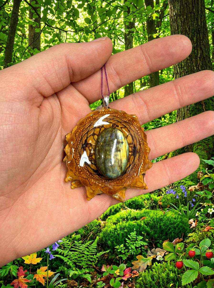Labradorite Pendant - Transformative Pinecone Pendant for Nature Lovers