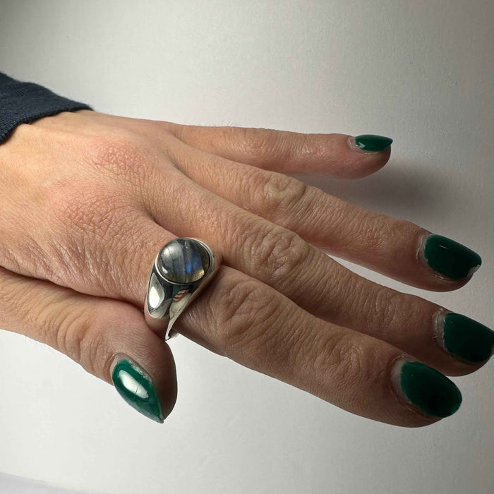 Labradorite Ring - Size 8.5 - Smokin Resin Company