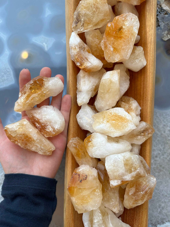 Large Citrine Chunk Rough - Smokin Resin Company