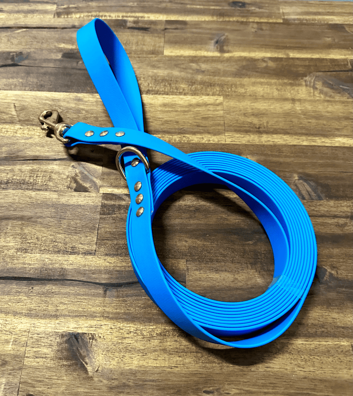 Dogtraining101 Lead 5m Light Blue Biothane Beach - Brass Fittings