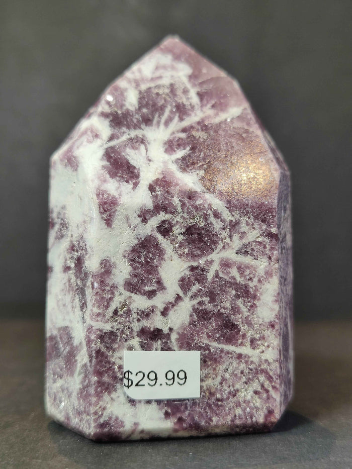 lepidolite Polished Obelisk Tower Sculpture - Smokin Resin Company