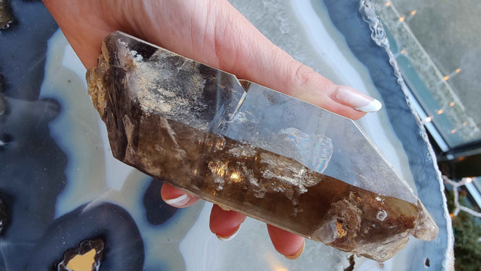 Lodalite Included Smokey Quartz Point - Smokin Resin Company