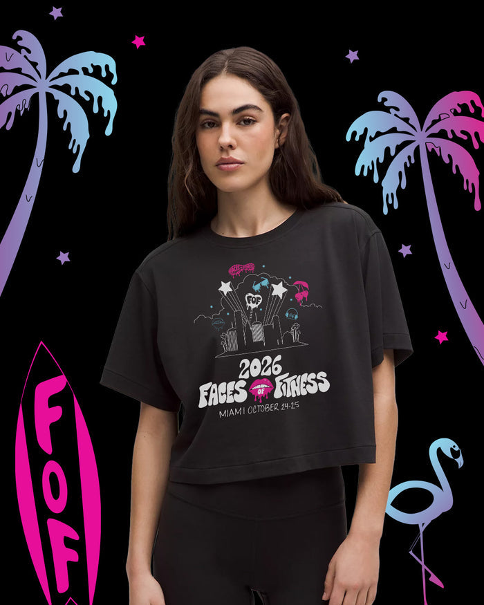 lululemon x Faces of Fitness All Yours Organic Cropped T (CITY LANDSCAPE)
