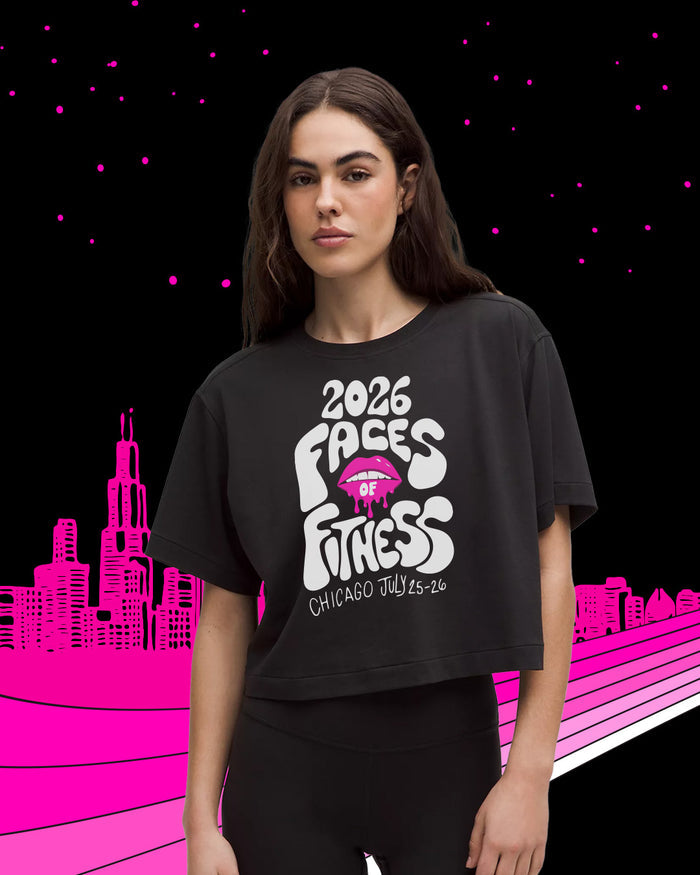 lululemon x Faces of Fitness All Yours Organic Cropped T (HERO LOGO)