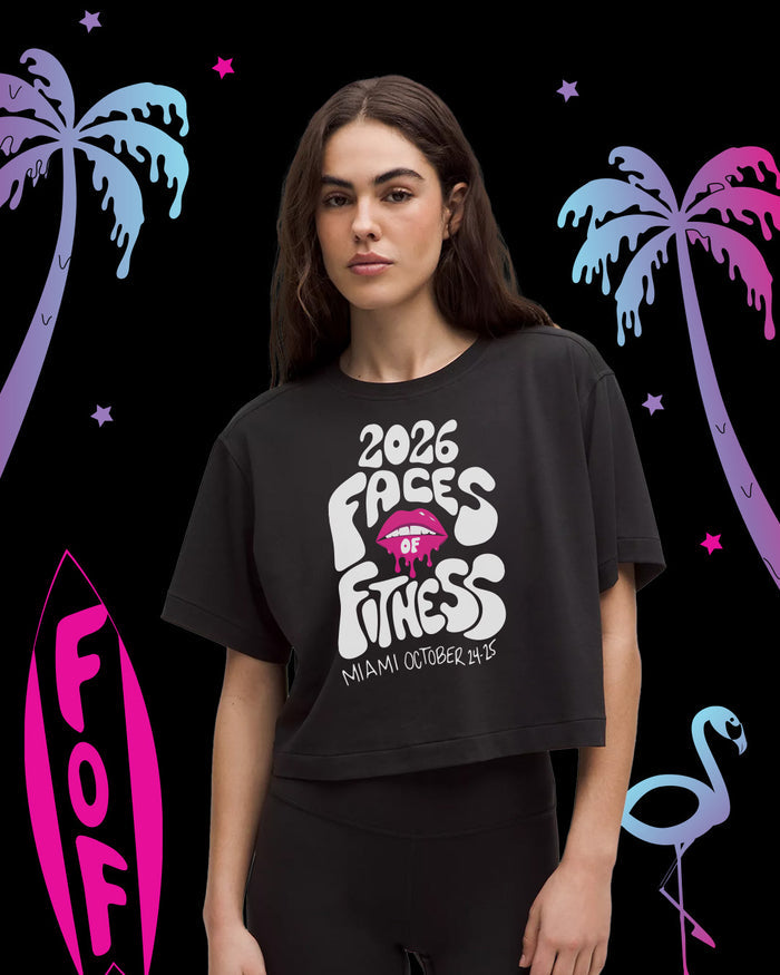 lululemon x Faces of Fitness All Yours Organic Cropped T (HERO LOGO)