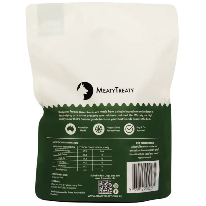 MEATY TREATY MEATY TREATY FREEZE DRIED GRASS FED BEEF 70G