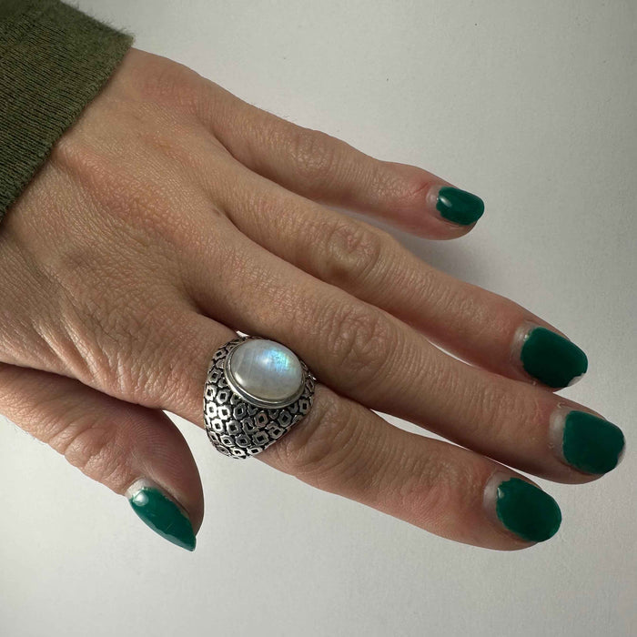 Moonstone Ring - Size 6.5 - Smokin Resin Company