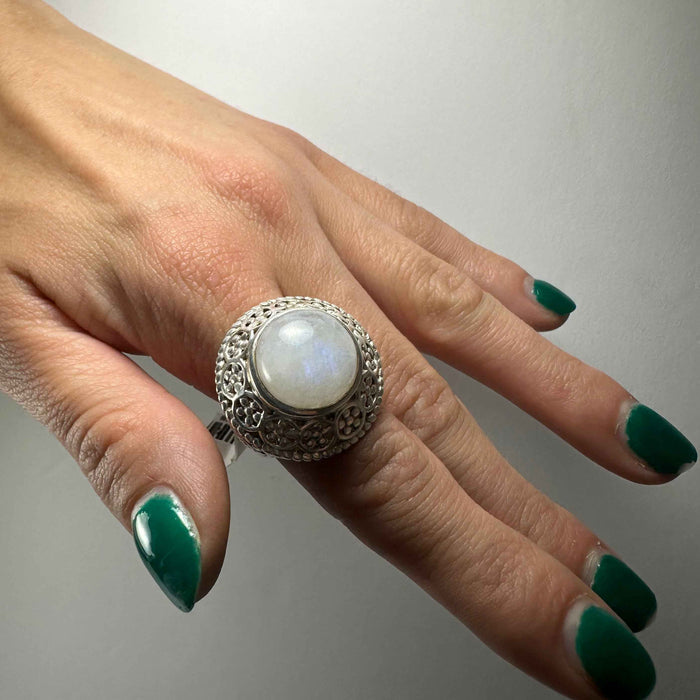 Moonstone Ring - Size 6 - Smokin Resin Company