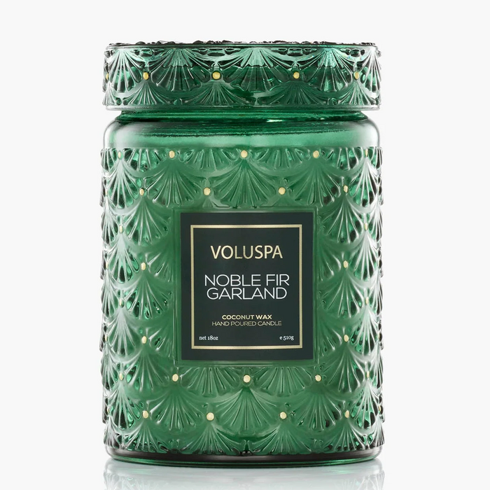 Noble Fir Garland– Voluspa 18 oz Candle