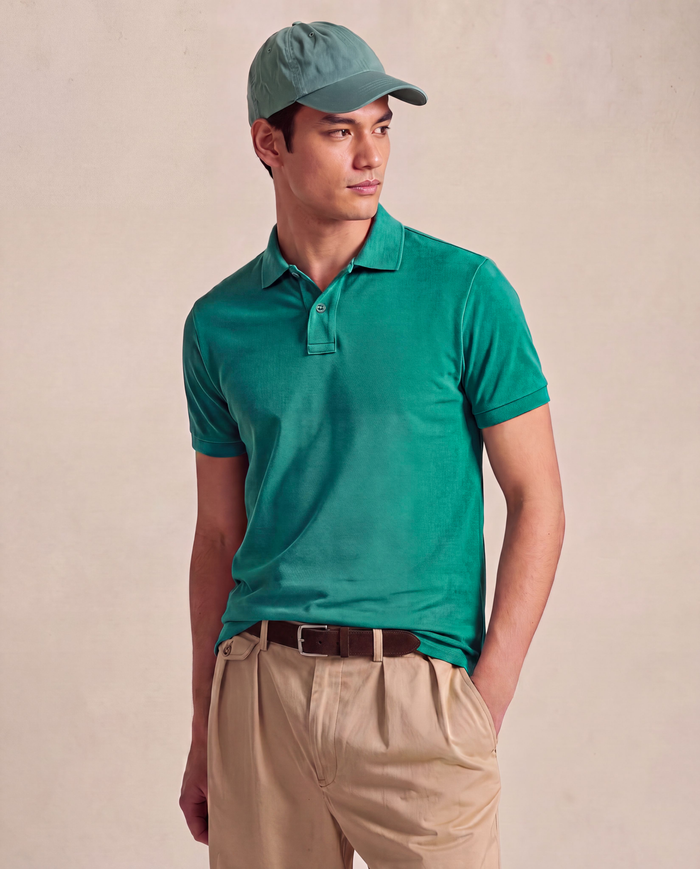 Emerald Piqué Cotton / Made to Measure / Standard
