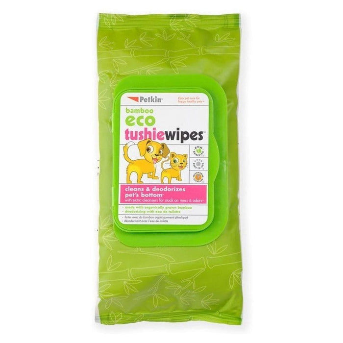 Dogtraining101 Retail Super Store Petkin Bamboo Eco TushieWipes for Dogs and Cats - 80 pack
