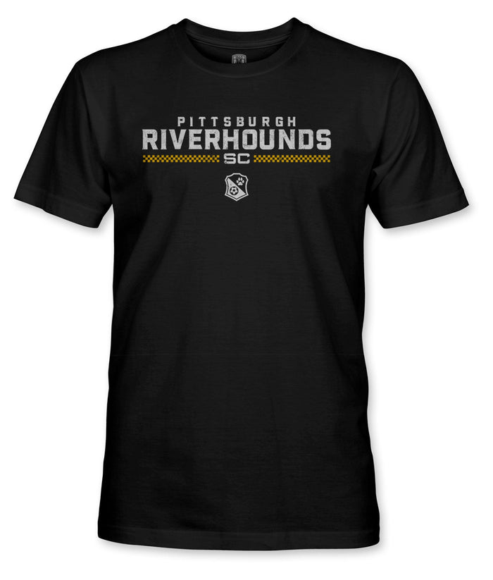 Pittsburgh Riverhounds Club Wordmark Cotton T-Shirt - Black