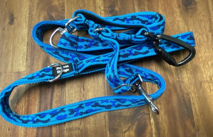 Dogtraining101 Reactive Fancy Blue Bone Camo Lead
