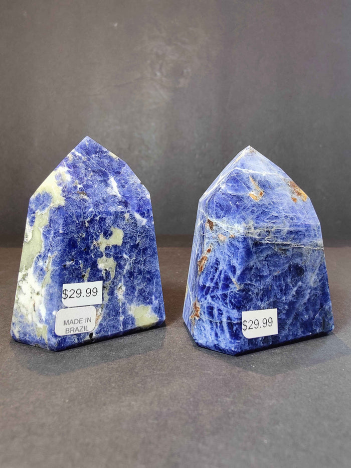 Sodalite Polished Obelisk Tower Sculpture - Smokin Resin Company