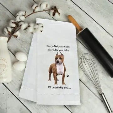 Novelty Tea Towel - Staffy Kitchen Towel