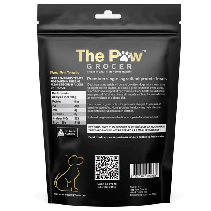 The Paw Grocer THE PAW GROCER BLACK LABEL FREEZE DRIED DUCK HEART 72G