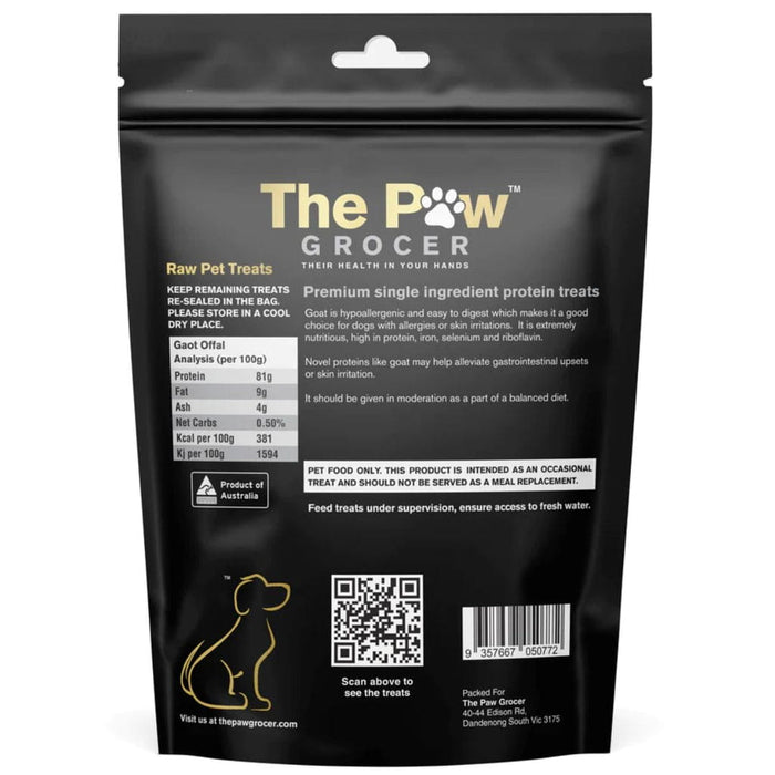 The Paw Grocer THE PAW GROCER BLACK LABEL FREEZE DRIED GOAT OFFAL 72G