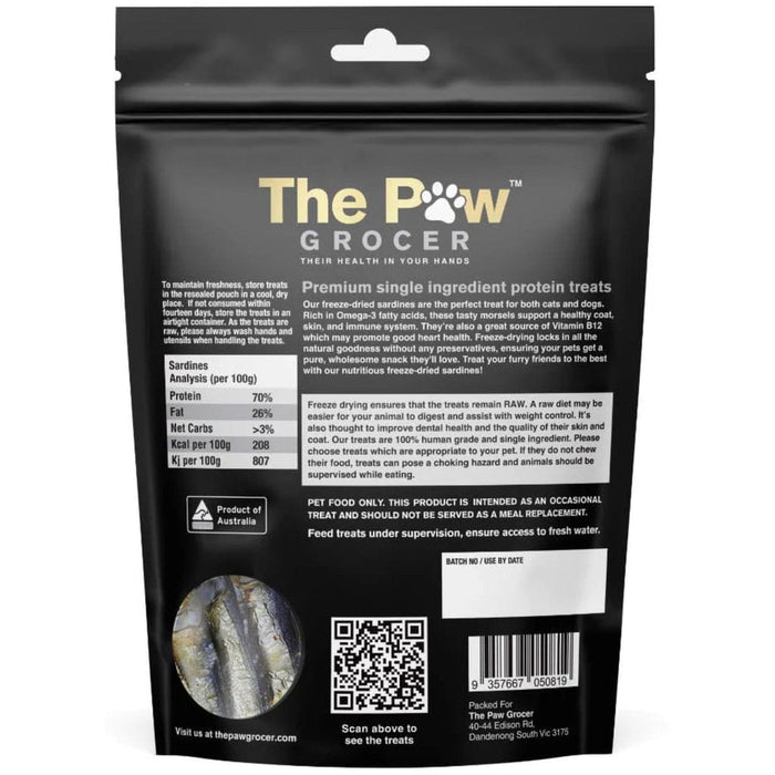 The Paw Grocer THE PAW GROCER BLACK LABEL FREEZE DRIED SARDINES 72G