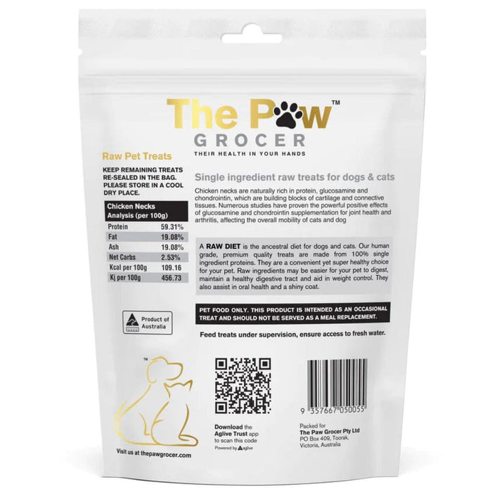 The Paw Grocer THE PAW GROCER WHITE FREEZE-DRIED CHICKEN NECK TREATS 90G