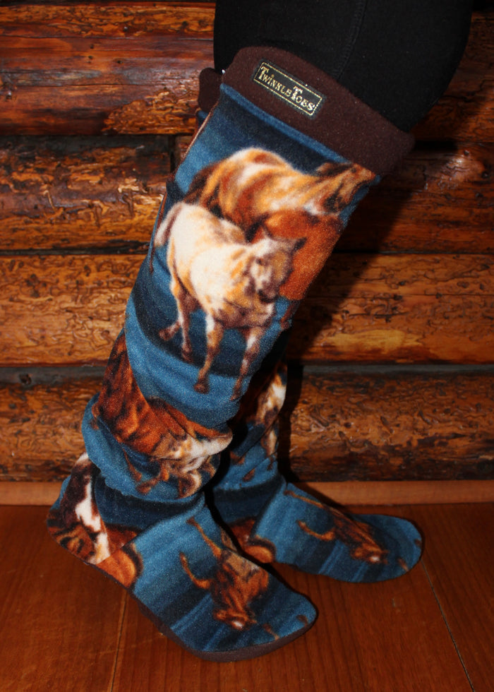 Wild Horses Women's Slipper Socks